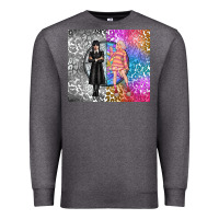 Charcoal Heather gothic girl and colorful girl best friends Premium Sweatshirt - TumblerDesignByShophia