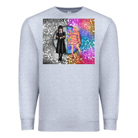 Heather Grey gothic girl and colorful girl best friends Premium Sweatshirt - TumblerDesignByShophia