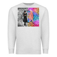 Oatmeal Heather gothic girl and colorful girl best friends Premium Sweatshirt - TumblerDesignByShophia