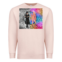 Pale Pink gothic girl and colorful girl best friends Premium Sweatshirt - TumblerDesignByShophia