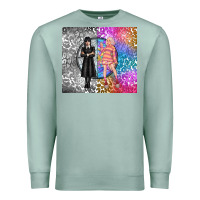 Seafoam gothic girl and colorful girl best friends Premium Sweatshirt - TumblerDesignByShophia