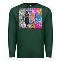 Sports Green gothic girl and colorful girl best friends Premium Sweatshirt - TumblerDesignByShophia
