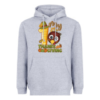 Heather Grey My 1st Thanksgiving with turkey Heavyweight Hoodie - NancyCooperArtShop