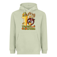 Matcha My 1st Thanksgiving with turkey Heavyweight Hoodie - NancyCooperArtShop