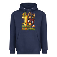Navy My 1st Thanksgiving with turkey Heavyweight Hoodie - NancyCooperArtShop