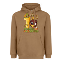 Toasted Coconut My 1st Thanksgiving with turkey Heavyweight Hoodie - NancyCooperArtShop