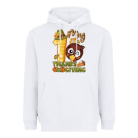 White My 1st Thanksgiving with turkey Heavyweight Hoodie - NancyCooperArtShop