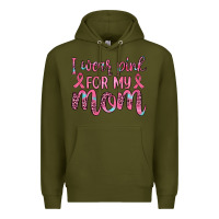 Army Green i wear pink for my mom Premium Hoodie - JahusDesignShop