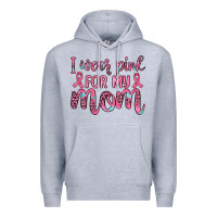 Heather Grey i wear pink for my mom Premium Hoodie - JahusDesignShop