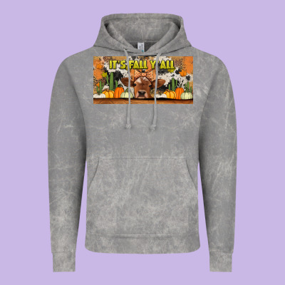 It's Fall Y'all Cow Vintage Hoodie Designed By Jasminsmagicworld