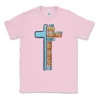 Bubblegum Pink i can do all things through christ who strengthens Classic Tee - MaliasSmallBusiness
