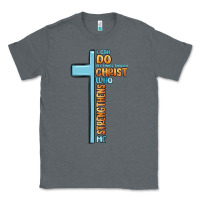 Charcoal Heather i can do all things through christ who strengthens Classic Tee - MaliasSmallBusiness