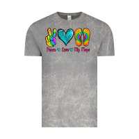 Cloud Rock peace love flips flops Vintage Tee - Jasminsmagicworld