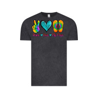 Vintage Black peace love flips flops Vintage Tee - Jasminsmagicworld
