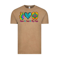 Vintage Coffee peace love flips flops Vintage Tee - Jasminsmagicworld