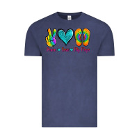 Vintage Denim peace love flips flops Vintage Tee - Jasminsmagicworld