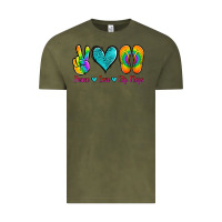 Vintage Olive peace love flips flops Vintage Tee - Jasminsmagicworld
