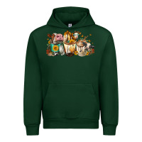 Forest Green Cows And Coffee Urban Hoodie - FaDigitalArtStudio