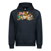 Navy Cows And Coffee Urban Hoodie - FaDigitalArtStudio