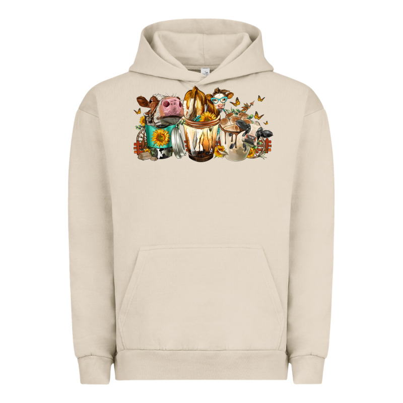 Cows And Coffee Urban Hoodie by FaDigitalArtStudio | Teevron