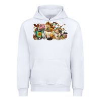 White Cows And Coffee Urban Hoodie - FaDigitalArtStudio