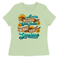Matcha she was a wild flower in love with the sunshine Ladies Tee - HRA Design Shop