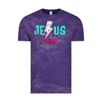 Cloud Purple jesus saves Vintage Tee - JahusDesignShop