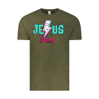Vintage Olive jesus saves Vintage Tee - JahusDesignShop