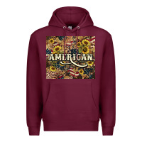 Burgundy American tumbler 4th of july Premium Hoodie - HowdyJamesFarm