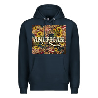 Navy American tumbler 4th of july Premium Hoodie - HowdyJamesFarm