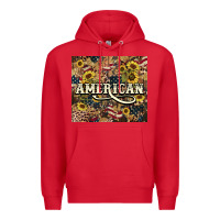 Red American tumbler 4th of july Premium Hoodie - HowdyJamesFarm