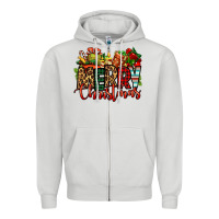 Dove Grey merry Christmas Zipper Hoodie - Jasminsmagicworld