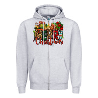 Heather Grey merry Christmas Zipper Hoodie - Jasminsmagicworld
