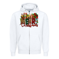 White merry Christmas Zipper Hoodie - Jasminsmagicworld