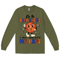 Army Green on the bleachers is where i spend most of my days Long Sleeve Tee - MaliasSmallBusiness