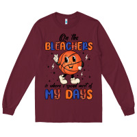 Burgundy on the bleachers is where i spend most of my days Long Sleeve Tee - MaliasSmallBusiness