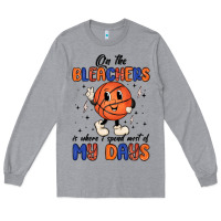 Heather Grey on the bleachers is where i spend most of my days Long Sleeve Tee - MaliasSmallBusiness