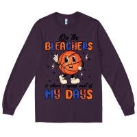 Plum on the bleachers is where i spend most of my days Long Sleeve Tee - MaliasSmallBusiness