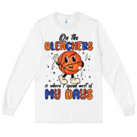White on the bleachers is where i spend most of my days Long Sleeve Tee - MaliasSmallBusiness