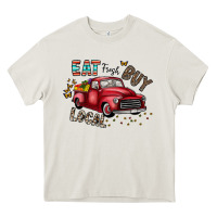 Cream eat fresh buy local Heavy Core Tee - CowhideDigitalArt