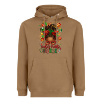Toasted Coconut santa's favorite nurse afro messy bun Heavyweight Hoodie - texasbilliewilder