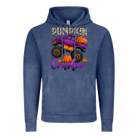 Vintage Denim pumpkin crusher monster truck Vintage Hoodie - Jasminsmagicworld