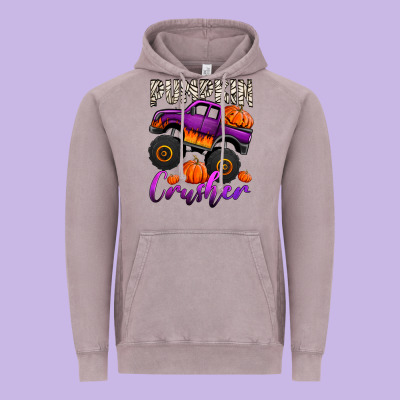 Pumpkin Crusher Monster Truck Vintage Hoodie Designed By Jasminsmagicworld