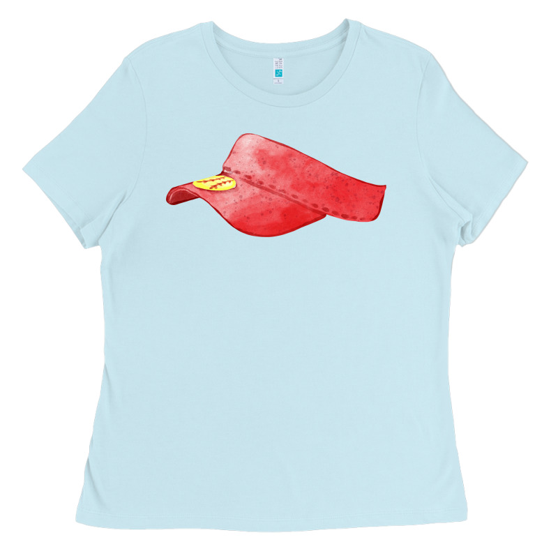 Red Softball Visor Fa Element Ladies Tee by FaDigitalArtStudio | Teevron