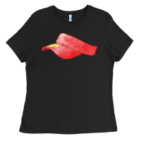 Black red softball visor fa element Ladies Tee - FaDigitalArtStudio