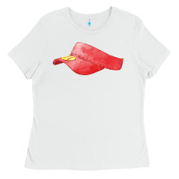 White red softball visor fa element Ladies Tee - FaDigitalArtStudio