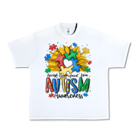 White accept understand love awareness Urban Heavy Tee - MaliasSmallBusiness
