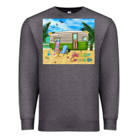Charcoal Heather summer caravan life Premium Sweatshirt - TumblerDesignByShophia