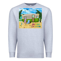 Heather Grey summer caravan life Premium Sweatshirt - TumblerDesignByShophia