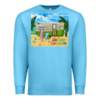 Ocean Blue summer caravan life Premium Sweatshirt - TumblerDesignByShophia